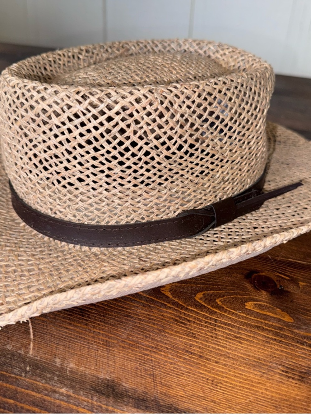 Stetson Straw Hat S/M Ventilated Western Cowboy Summer Beach Ranch Style - Picture 3 of 7